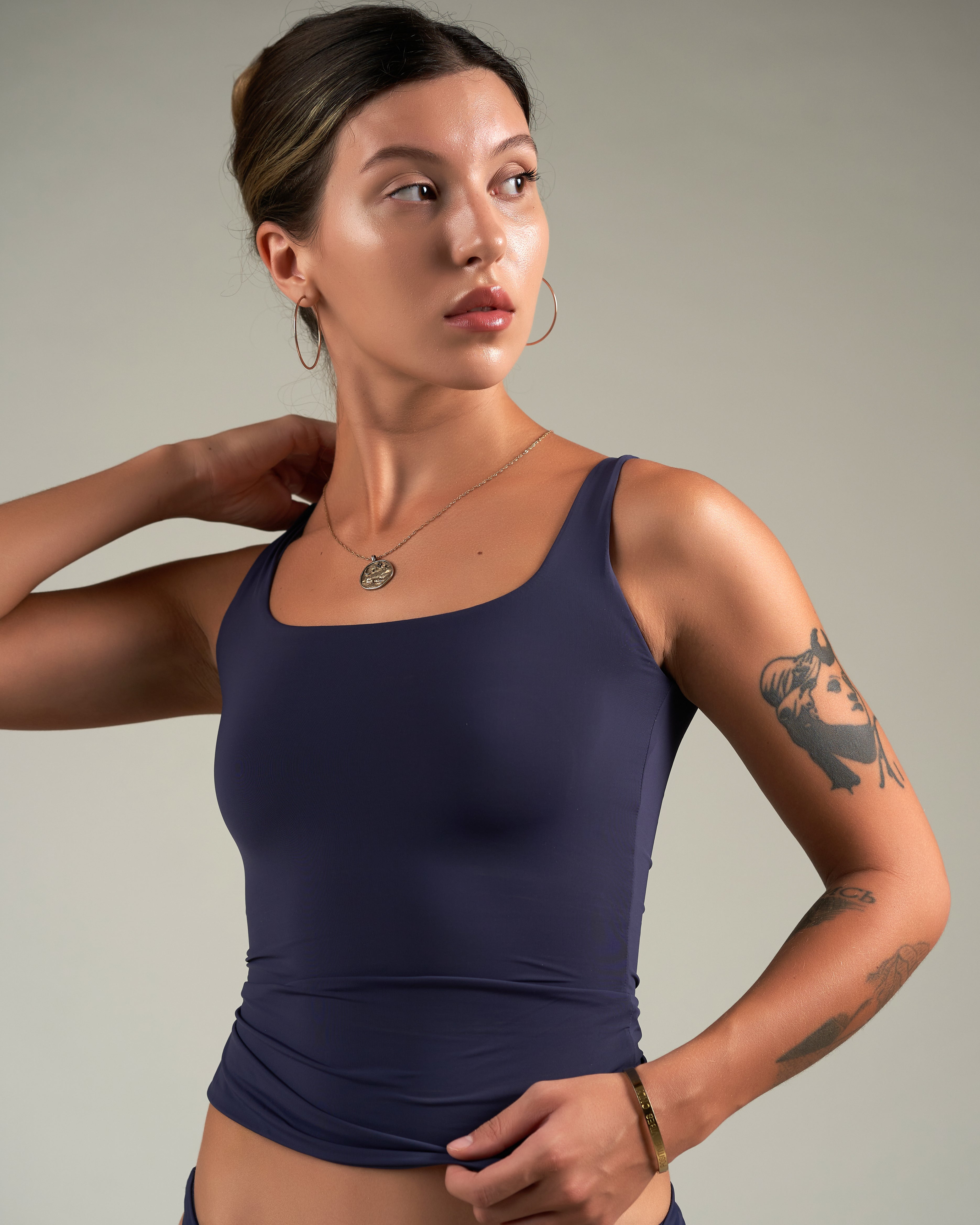 Navy blue top